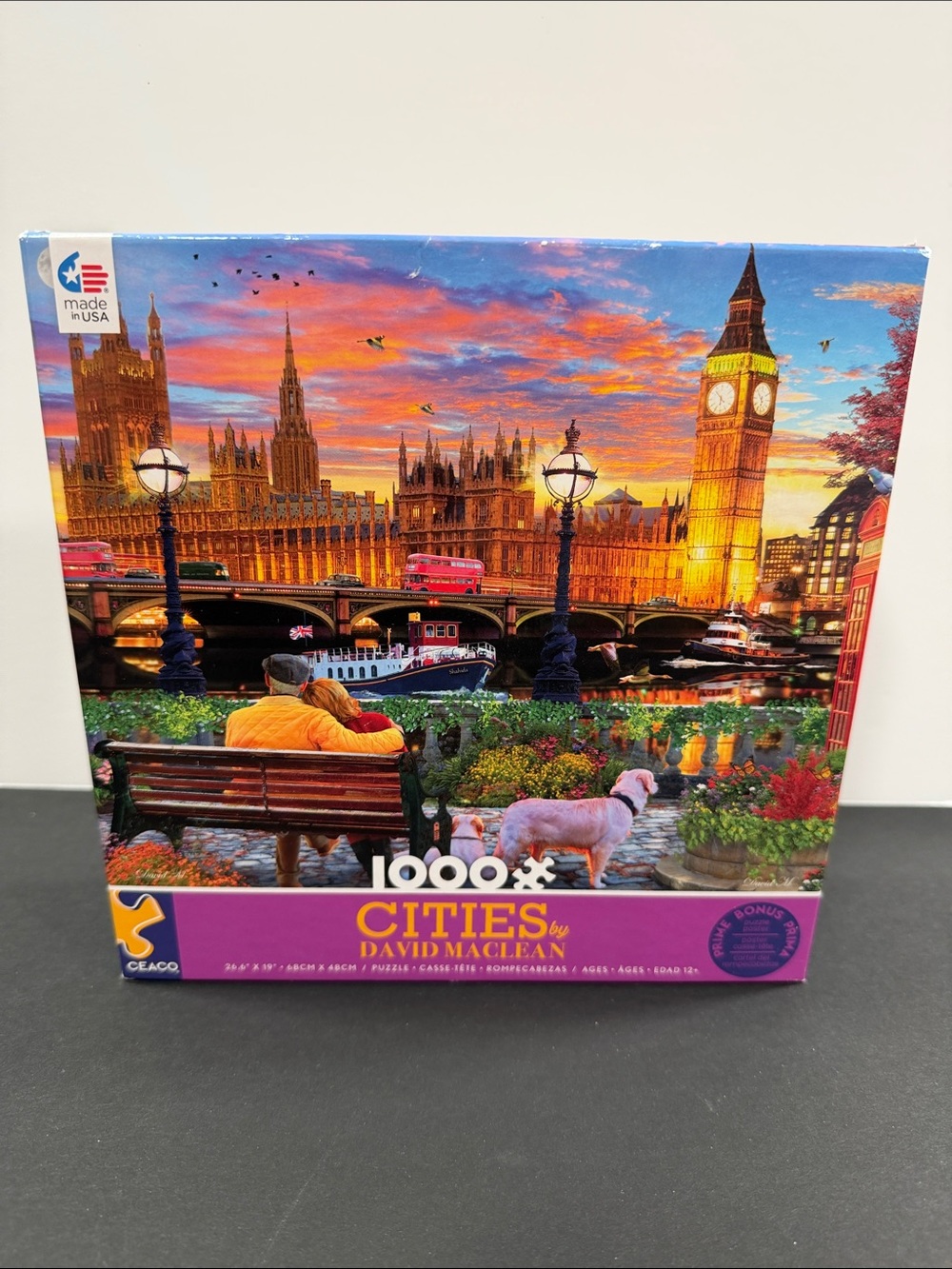 Ceaco Jigsaw Puzzle🔴3/$25 David Maclean Cities On The Thames in London 1000 pc